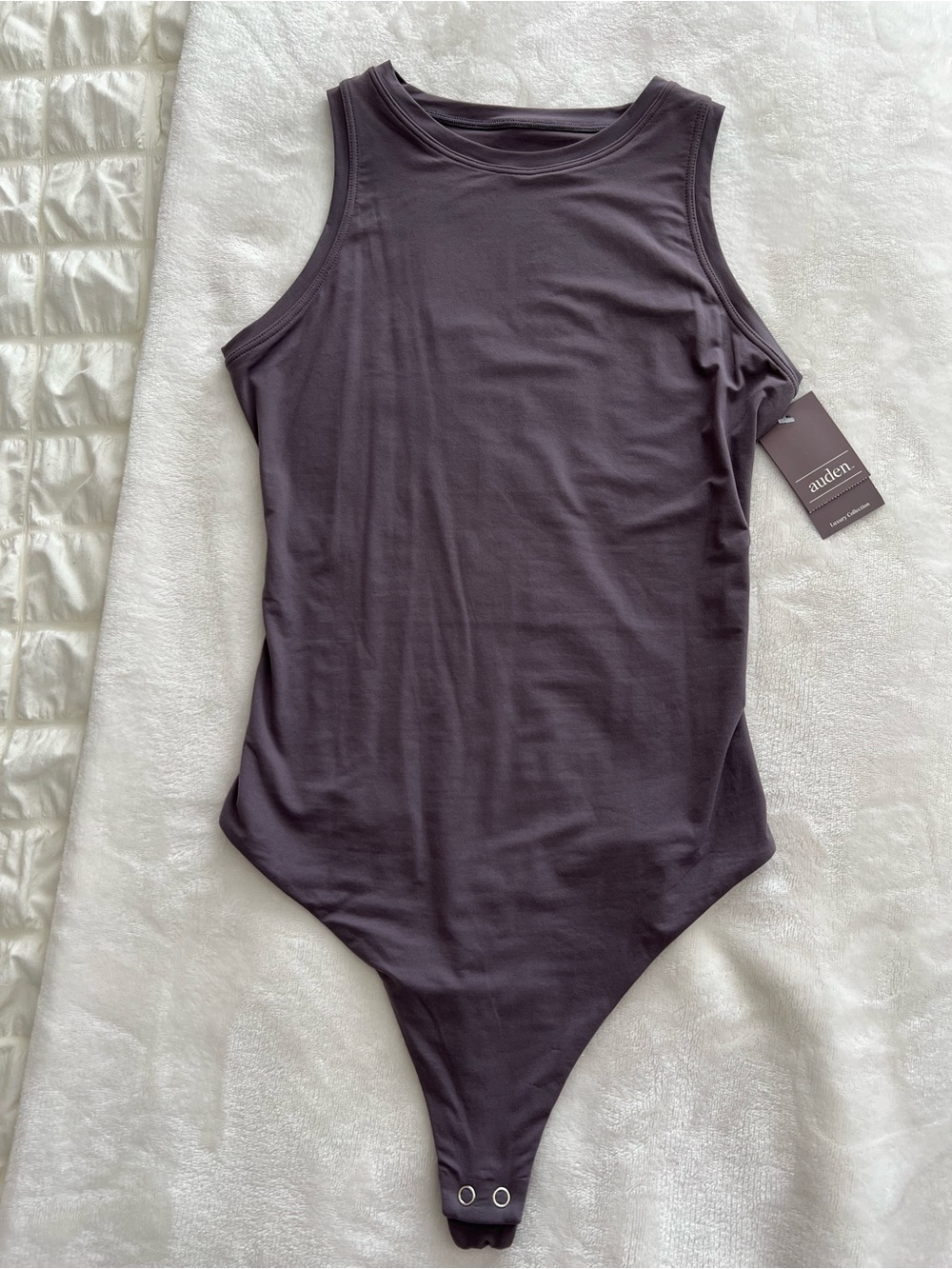 Auden Sleeveless Mauve Gray One-Piece Bodysuit